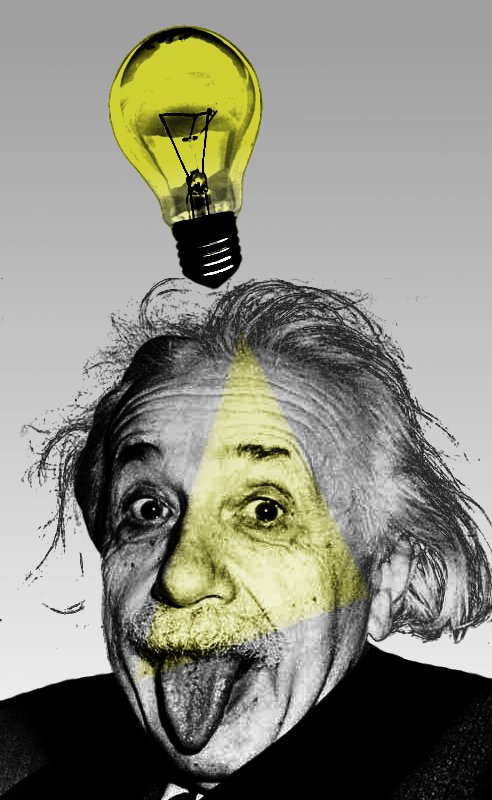 아인슈타인씨 머리에 전구가!